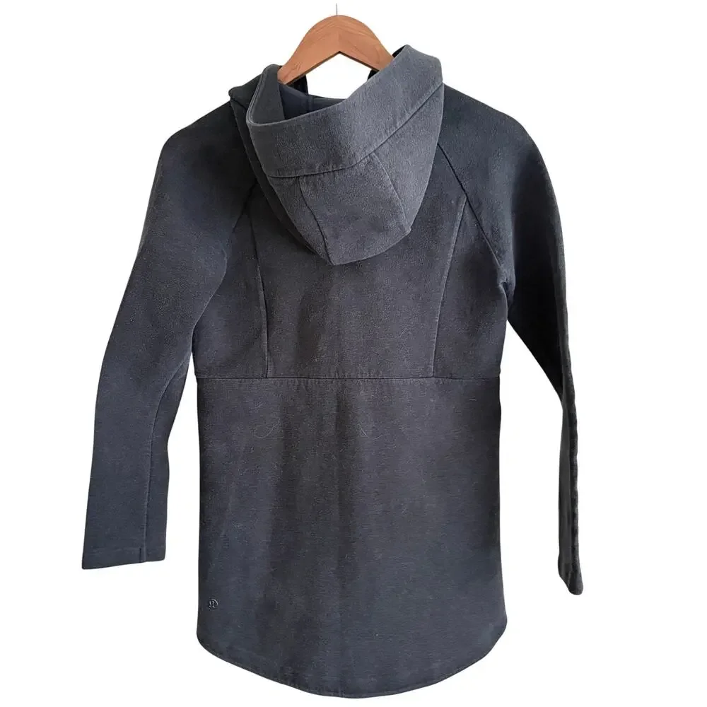 Lululemon Going Places Hooded Jacket 2 XS Navy Blue Sweatshirt Zip Hoodie